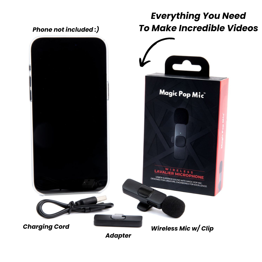 Magic Pop Mic™ | Portable UGC Creator Microphone