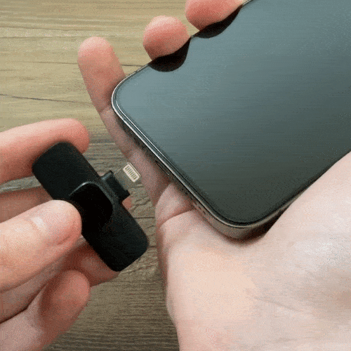 Demo of Magic Pop Mic adapter plugging into iPhone
