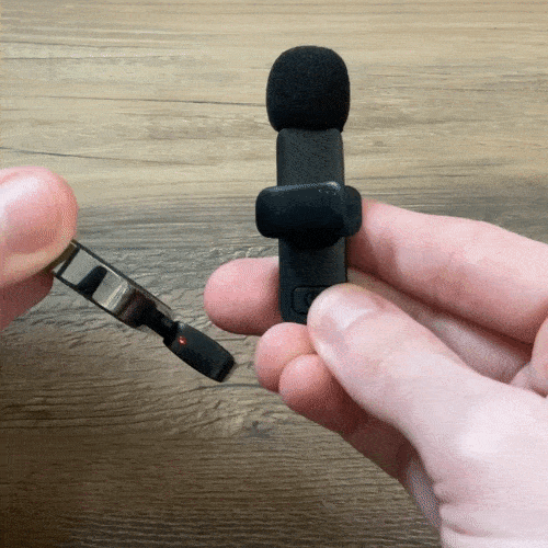Demo showing the pairing connection to iPhone with the Magic Pop Mic
